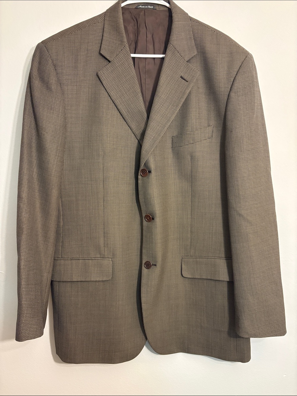 Pincipe Men's Classic Brown Notch Lapel Blazer